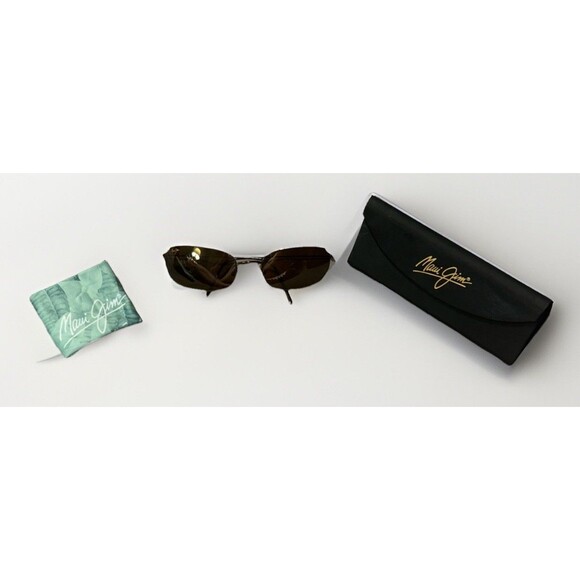 Maui Jim Windward Titanium Frame Bronze Polarized Lenses Japan Cloth Case main image 6